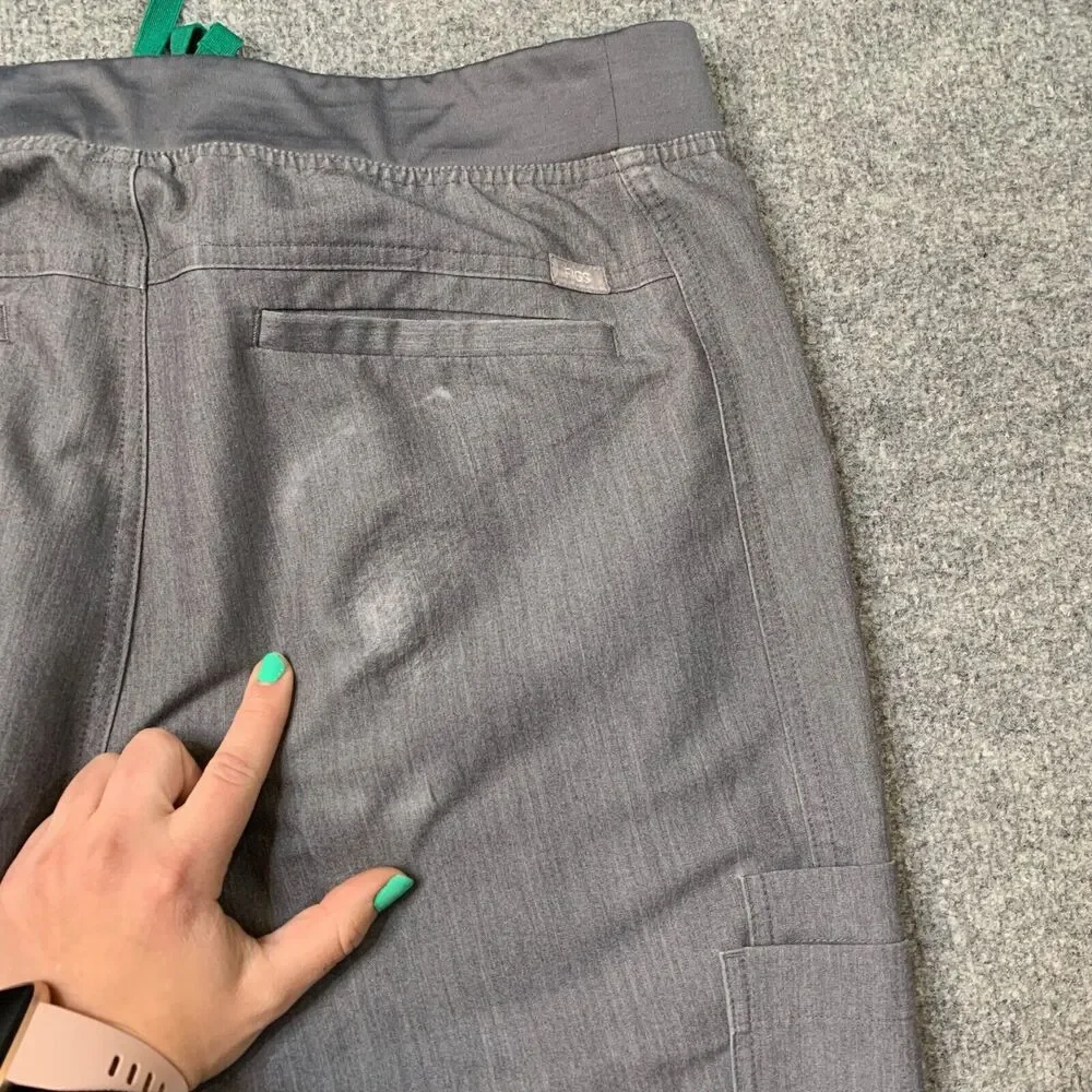 Figs Scrub Pants Mens L Graphite Grey Technical Collection Cargo Pocket Straight